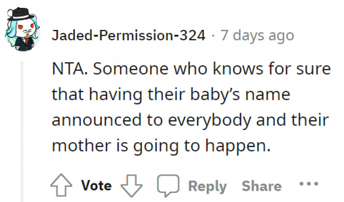 Good call to say a fake name to her!