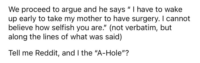 Now the OP wants to know if she is the a**hole here.