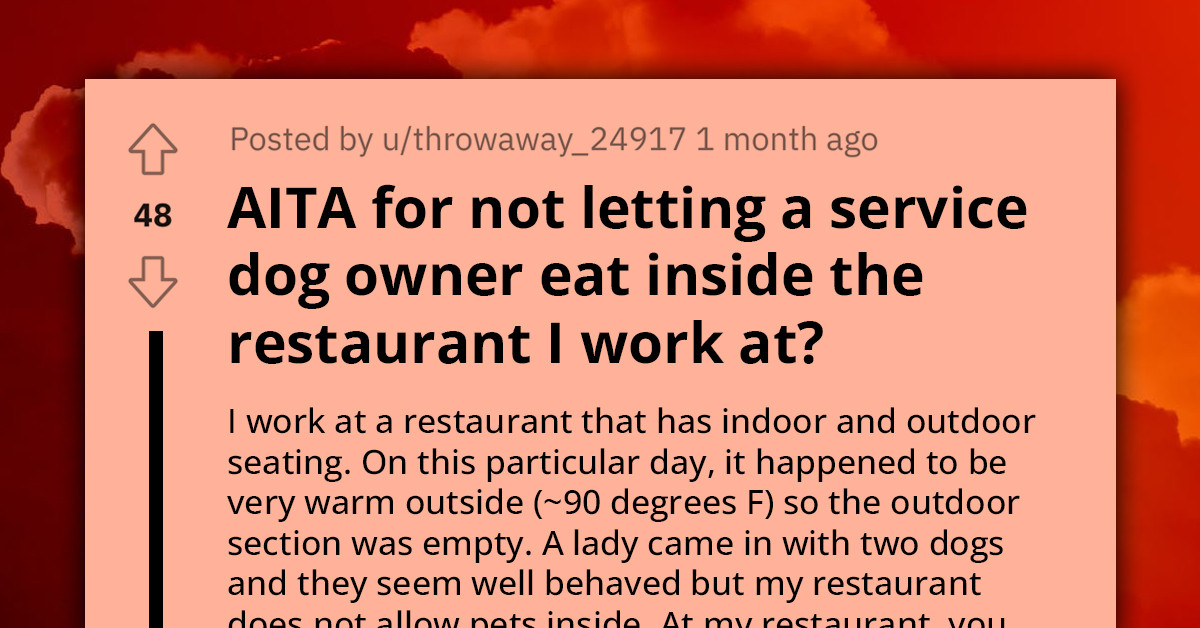Restaurant Worker Gets Into Heated Argument With Customer Over Her Insistence To Eat In The Restaurant With Her Service Dogs