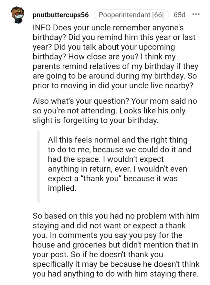 Your mom said no, so you're not attending.