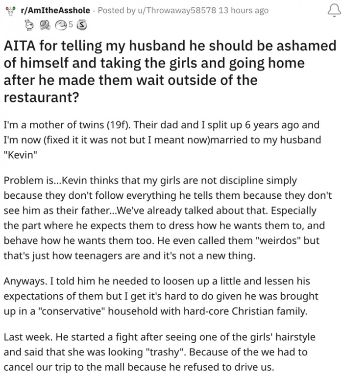 Kevin says that my girls are not disciplined