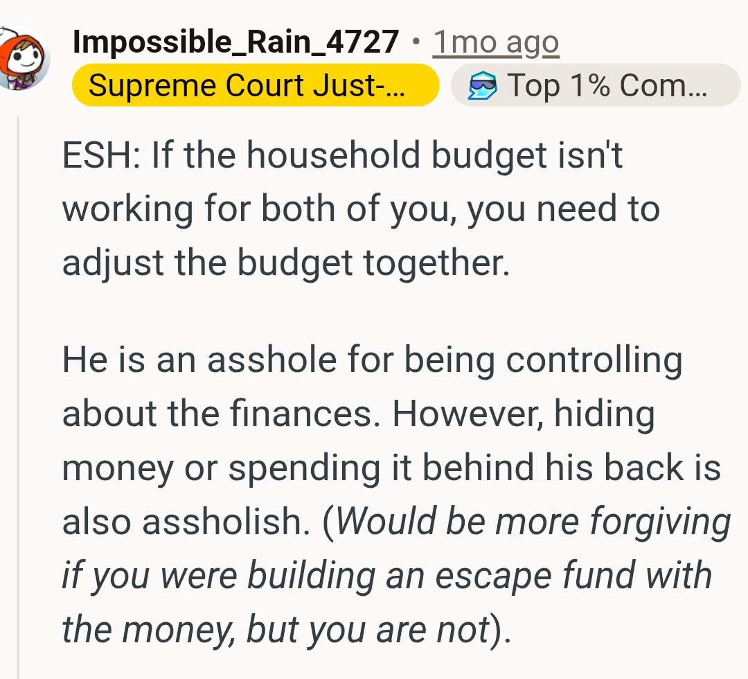 Adjusting the budget