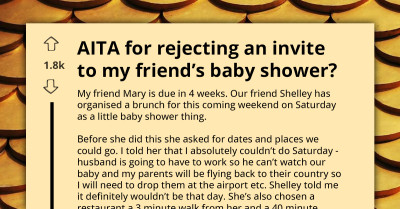 Responsible Mother Called Selfish By Unreasonable Friend For Prioritizing Family Over Baby Shower