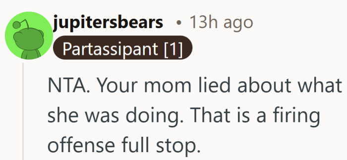 Lying about childcare hits a nerve fast, especially when it involves someone else’s kid.