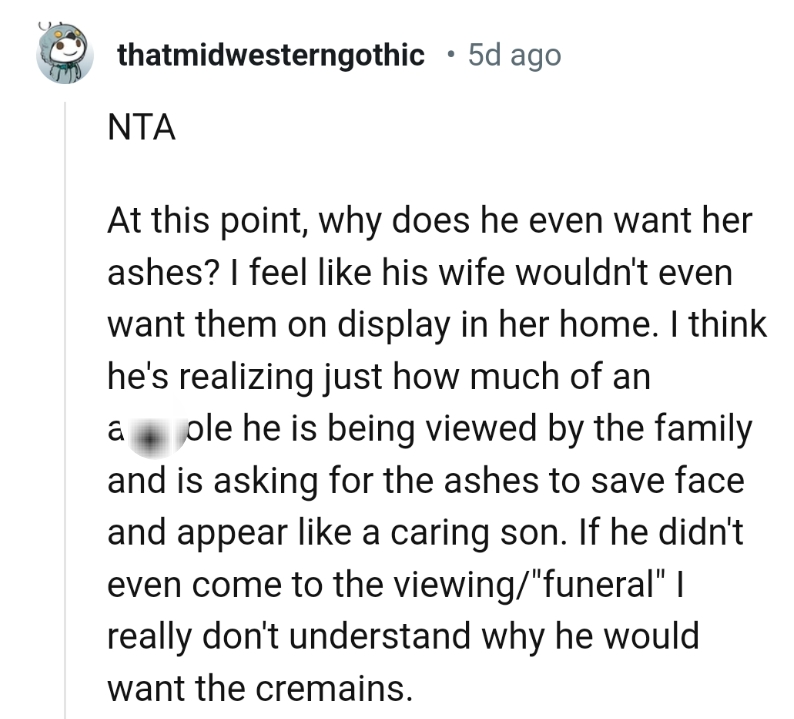 OP's Brother Is Probably Riddled with Guilt