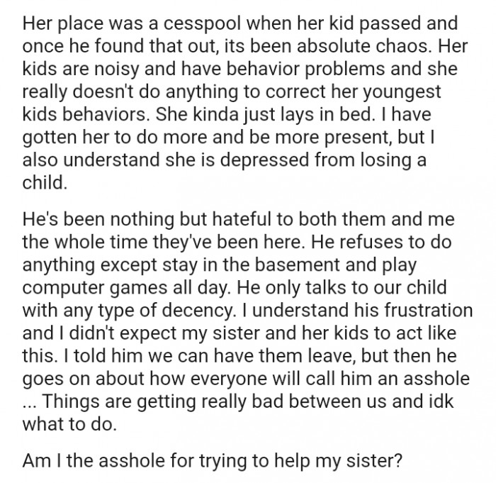 He only talks to our child with any type of decency.