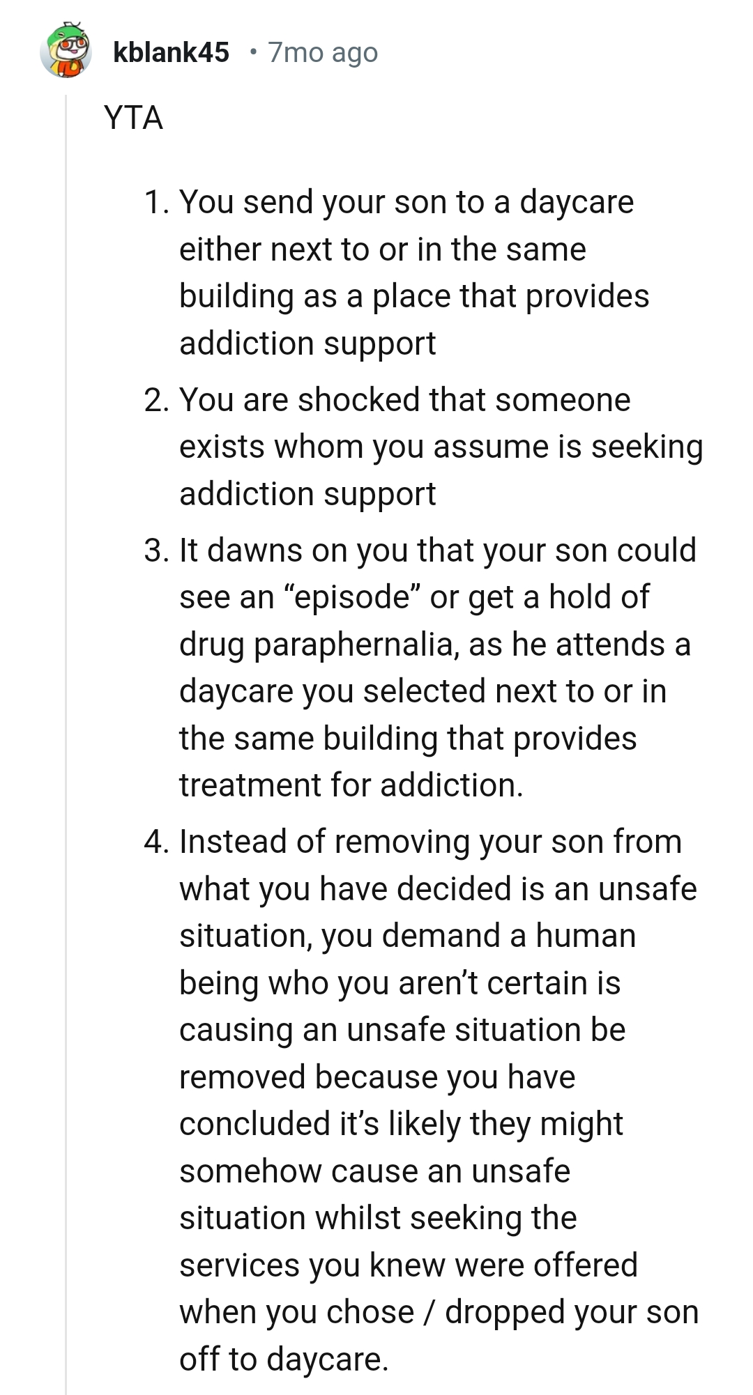 The OP is the AH for the stated reasons