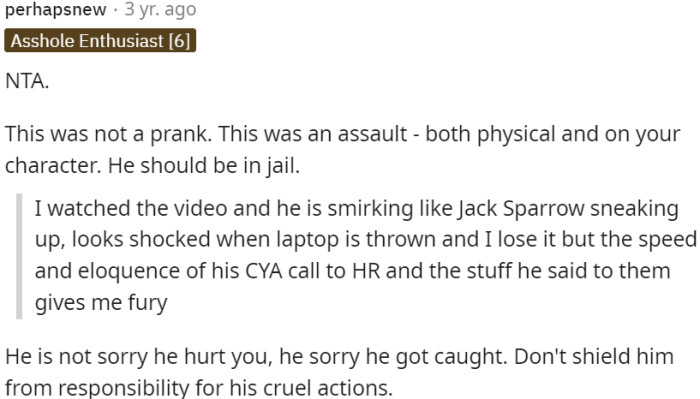 It wasn't a prank; it was a serious insult