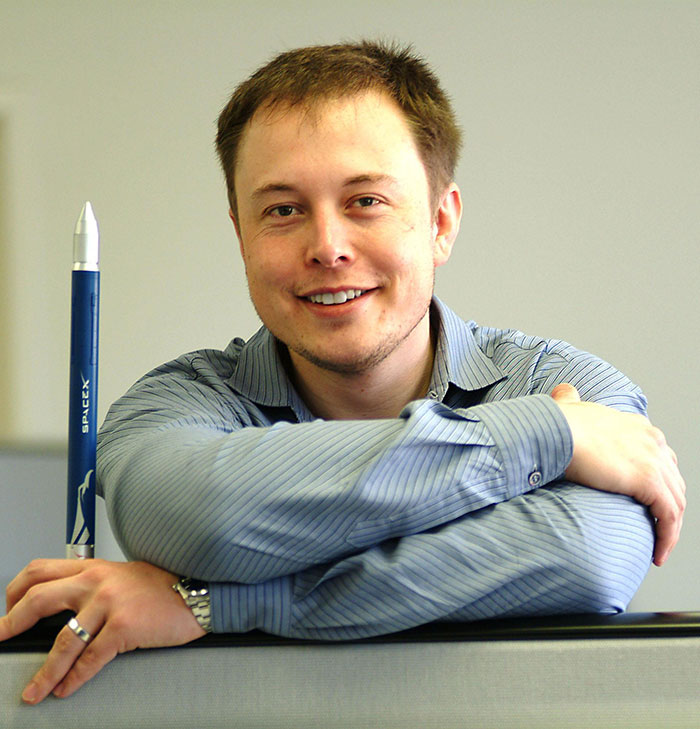 Young Elon Musk, plotting world domination—or maybe just building rockets from scratch in his downtime.