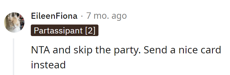 On second thought, don't bother with a card. This party's more abhorrent than a royal scandal.
