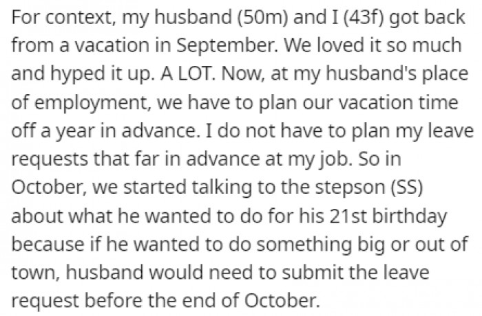 OP and her husband went on vacation recently, and they loved it