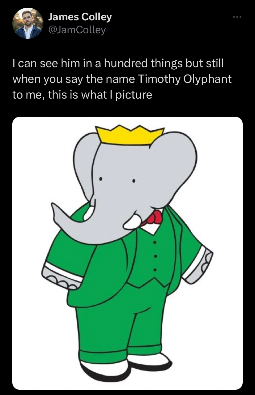 8. What I picture when you say Timothy Olyphant