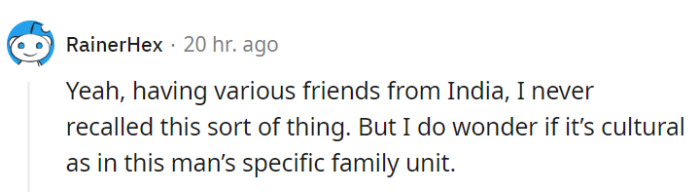 Cultural practices can differ among family units, even within the same country.