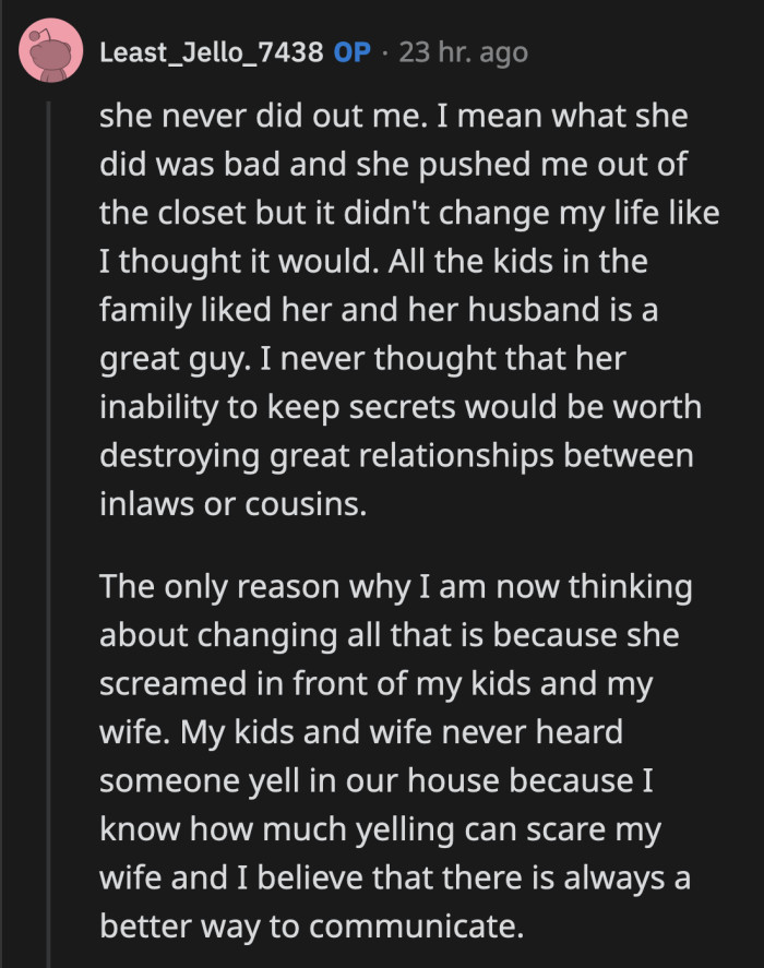 I can only imagine the fear OP felt back then