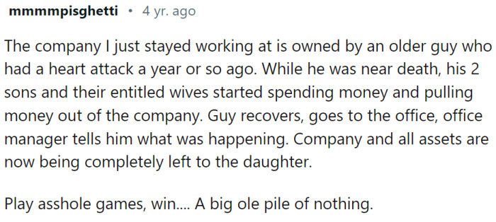 This Redditor shared a similar story: