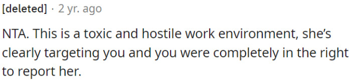 OP's work environment is toxic.