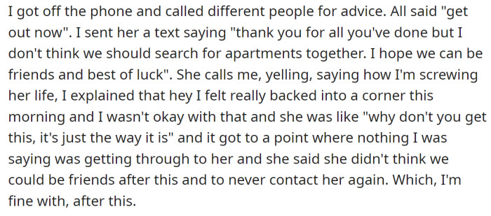 The OP informed the girl that her answer remained the same and received an unpleasant response: