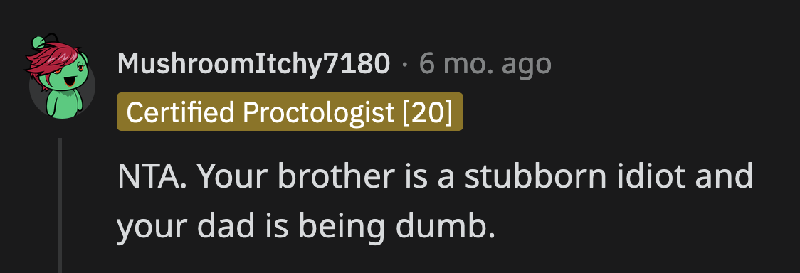 OP didn't give an ultimatum. She just told her brother how his choices could affect their sibling relationship.