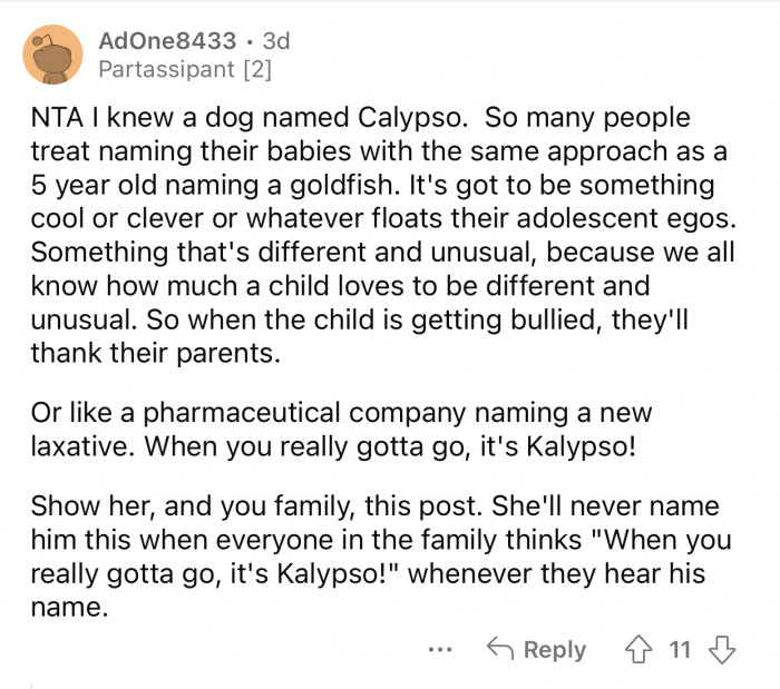 “So when the child is getting bullied, they'll thank their parents.”