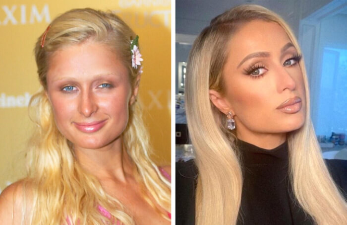 14. Paris Hilton (2004 And Now)