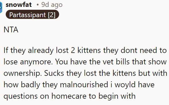 A Redditor said the OP was not in the wrong