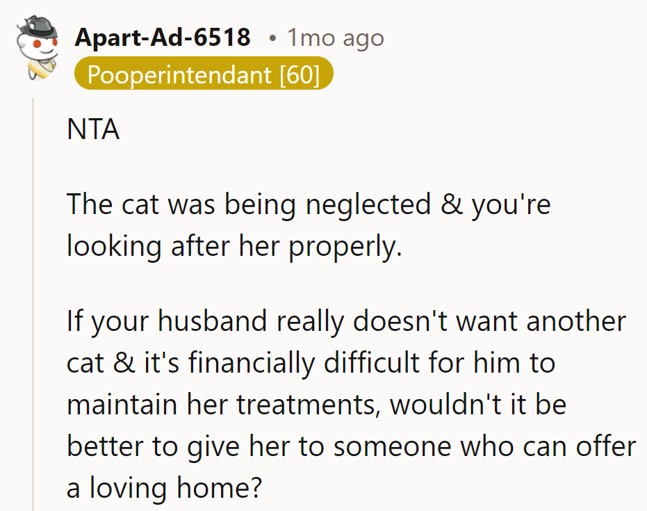 Sometimes, it's tough being the purr-fect caregiver. Maybe this kitty's got her own 'furrever' home in mind!