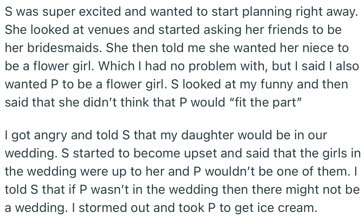 OP Got Upset After His Fiancée Stated That She Didn’t Want His Daughter to Be Part of Their Wedding. In Fact, He Made It Clear That There Wouldn’t Be a Wedding If His Daughter Was Excluded
