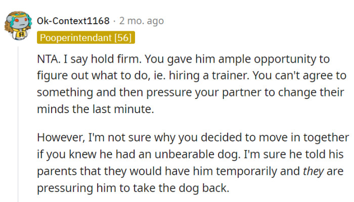 Holding firm after offering solutions is fair game.