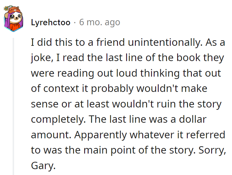 At least it was unintentional...