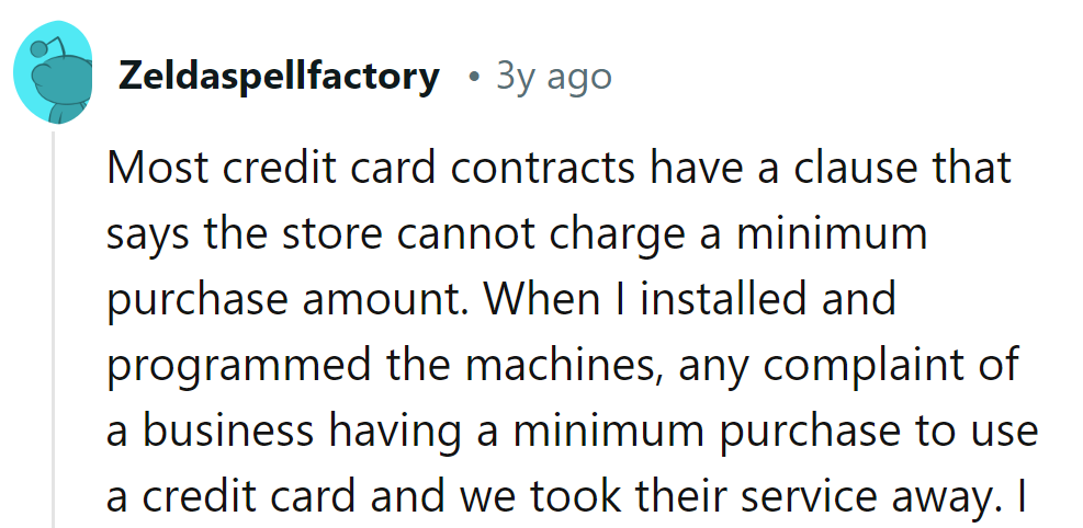 They missed the memo! Installing those machines was probably easier than abiding by card rules.