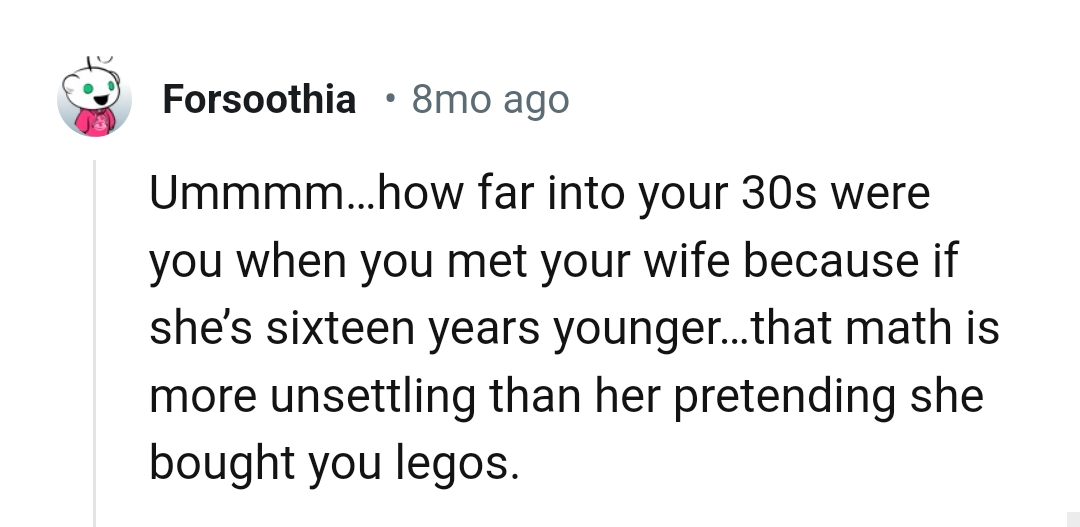 The math is unsettling this Redditor