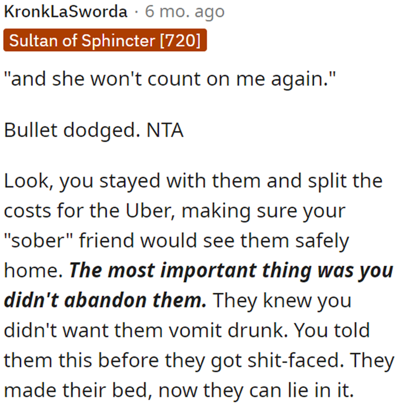 This Is One of Those Situations Where the OP Can Tell Herself, 