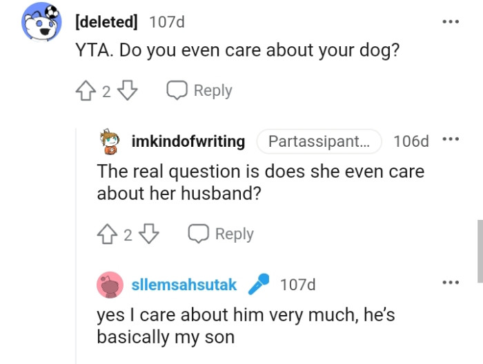 Does the OP even care about her husband?