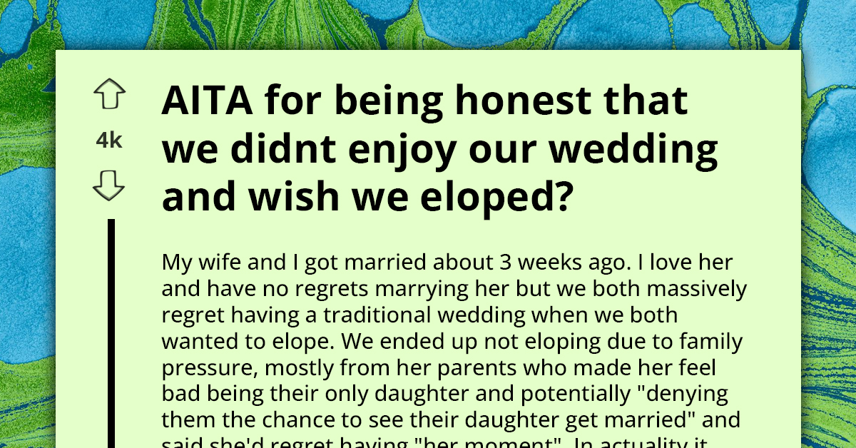 Husband Confronts In-Laws Who Forced Traditional Wedding Instead of Elopement; FIL Demands Apology