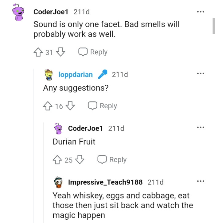 Bad Smells Will Probably Work to Irk the OP's Roommate