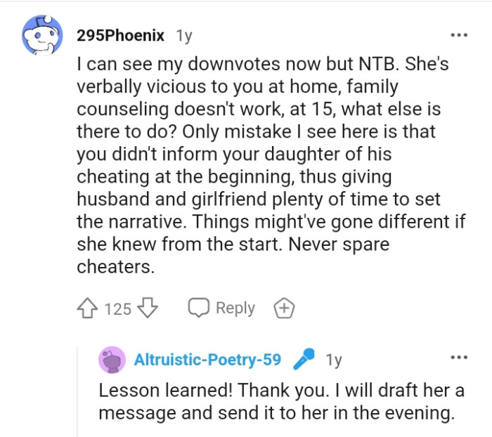 Things might have gone differently if she had known from the start