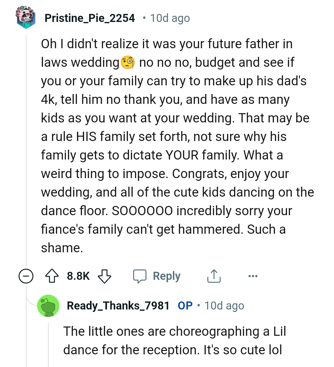OP's family can try to make up the FIL's money
