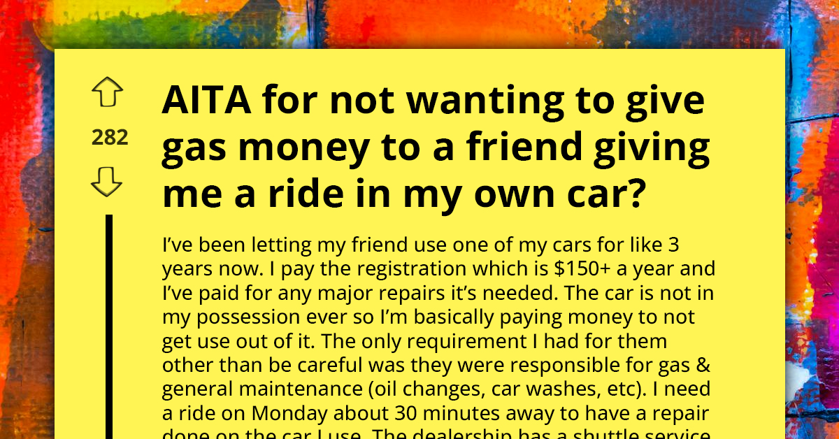 Should I Pay Gas Money For A Ride In My Own Car (Update)