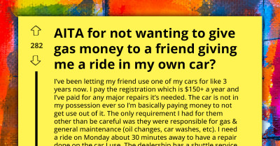 Should I Pay Gas Money For A Ride In My Own Car (Update)