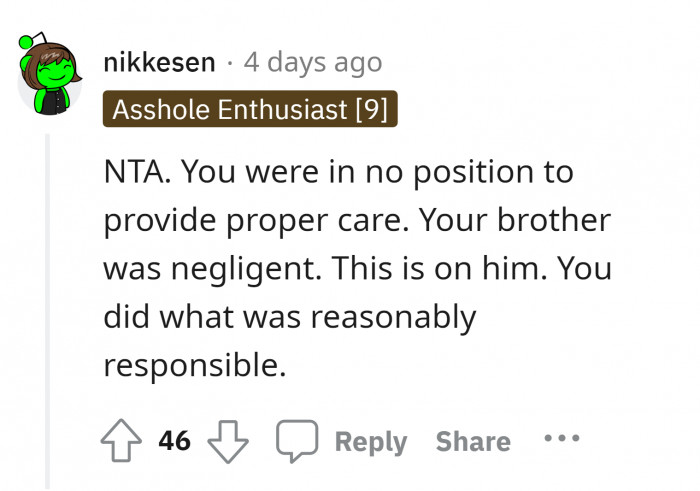 19. Your brother's children are not your top priority.