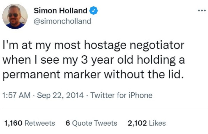 23. “Step away from the wall. Put down your marker.”