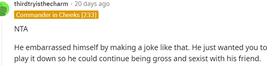 23. He embarrassed himself