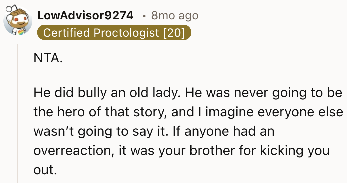 His Brother Was Bullying An Old Lady
