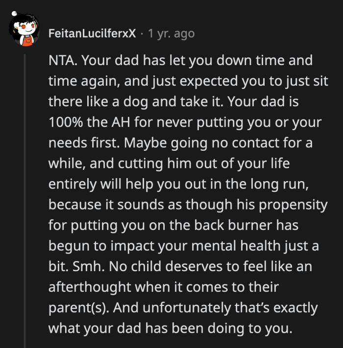 OP didn't deserve to be treated this way for so long