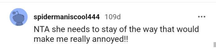 She needs to stay out of the way