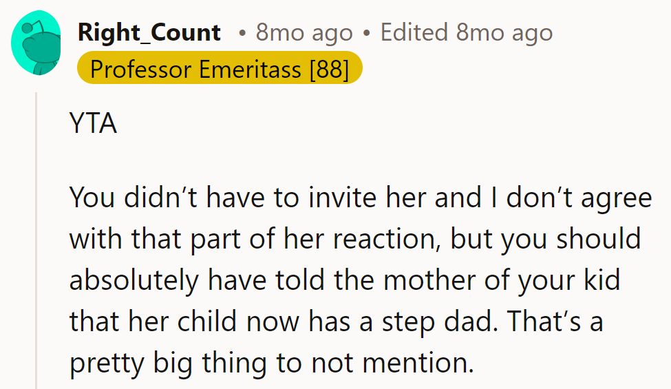 Valid point! It's akin to skipping the 'previously on' segment before the season finale. His bad for leaving out the cliffhanger!