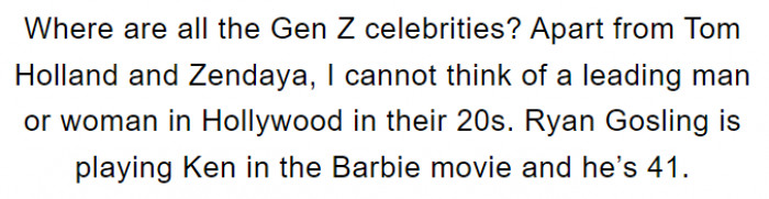 Gen Z true celebrities?