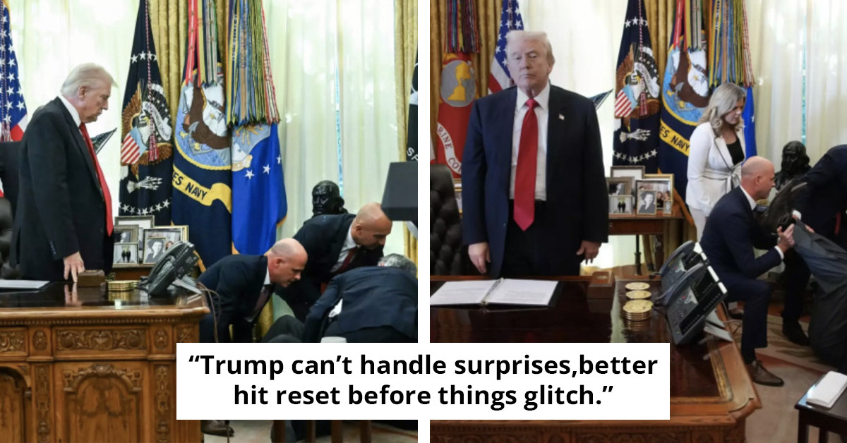 People losing it at Trump’s reaction as White House attendee collapses at weight loss drug event