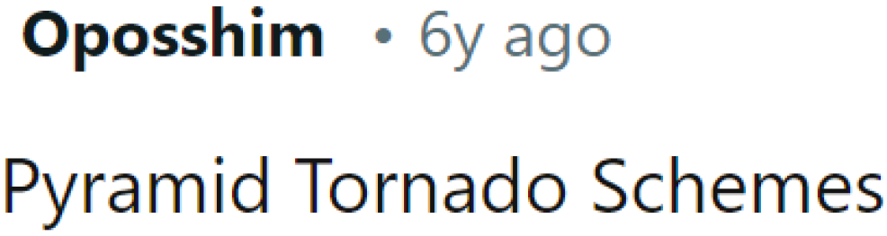 User coins a new term for MLM done in this manner.