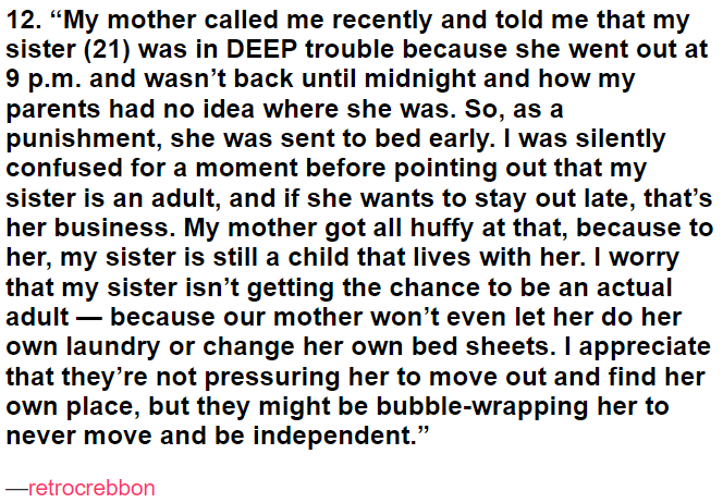 Isn't allowed to be independent.